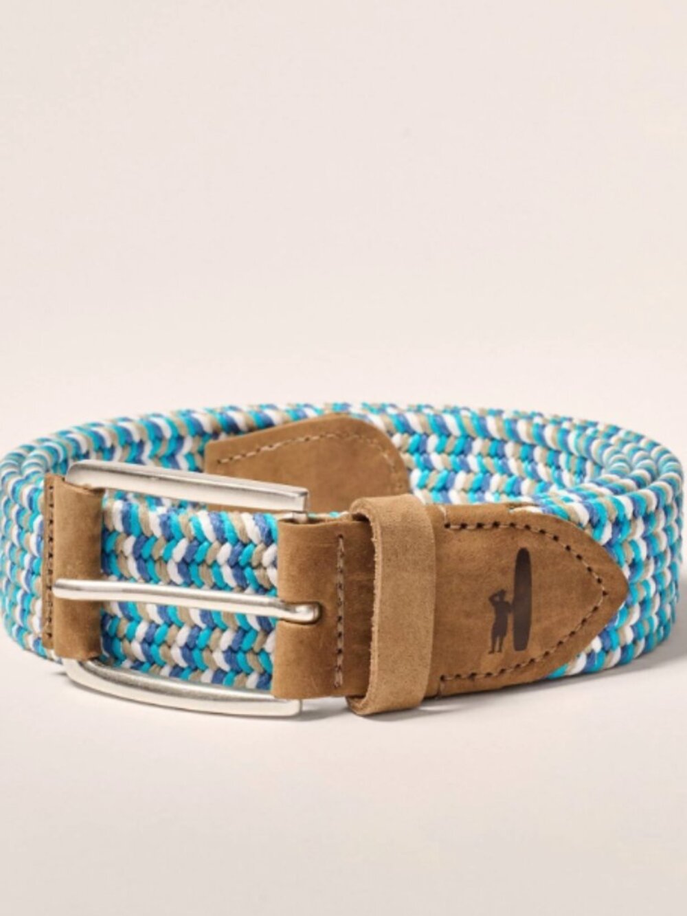 Johnnie-O Blue Grass Cotton Stretch Belt JMBL1510 Suede NWT S (28, 29, 30 Waist)